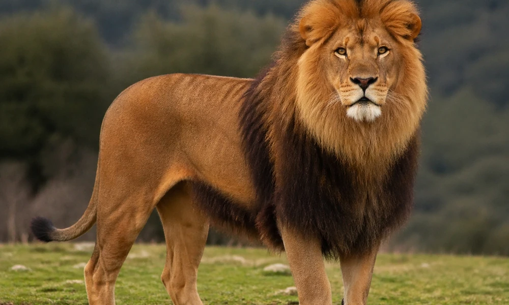 Lion known for its golden mane and powerful roar.